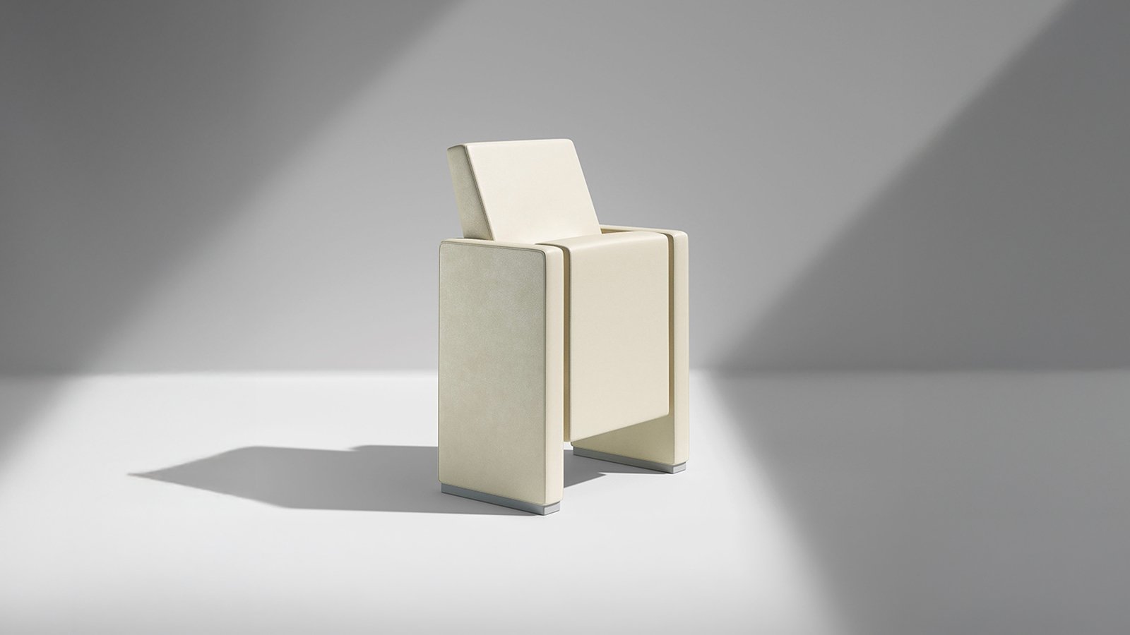 Auditorium seating Chrono by Ares Line with the backrest lifted off for servicing