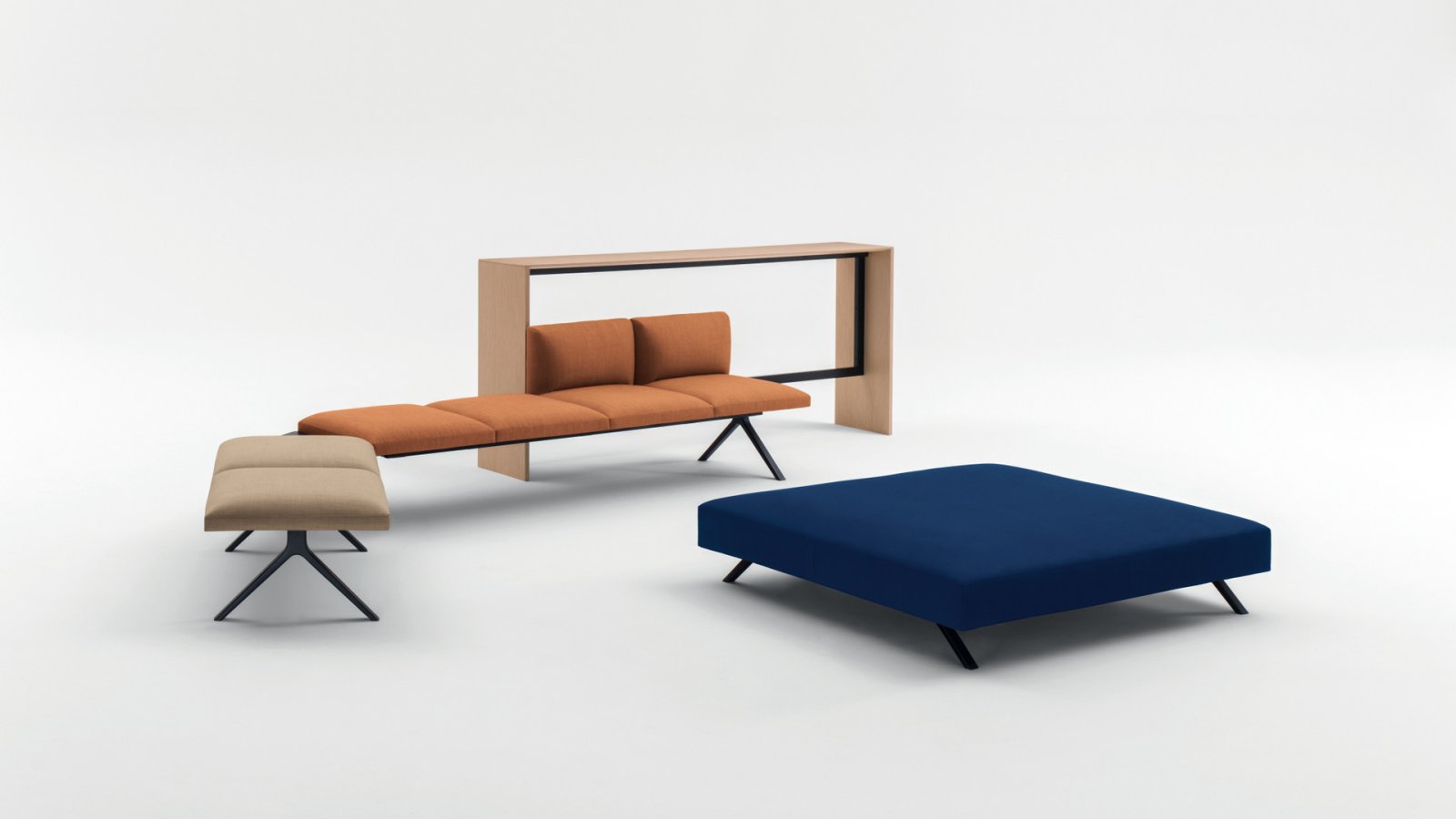 Kiik by Arper modular sofa in a reception area