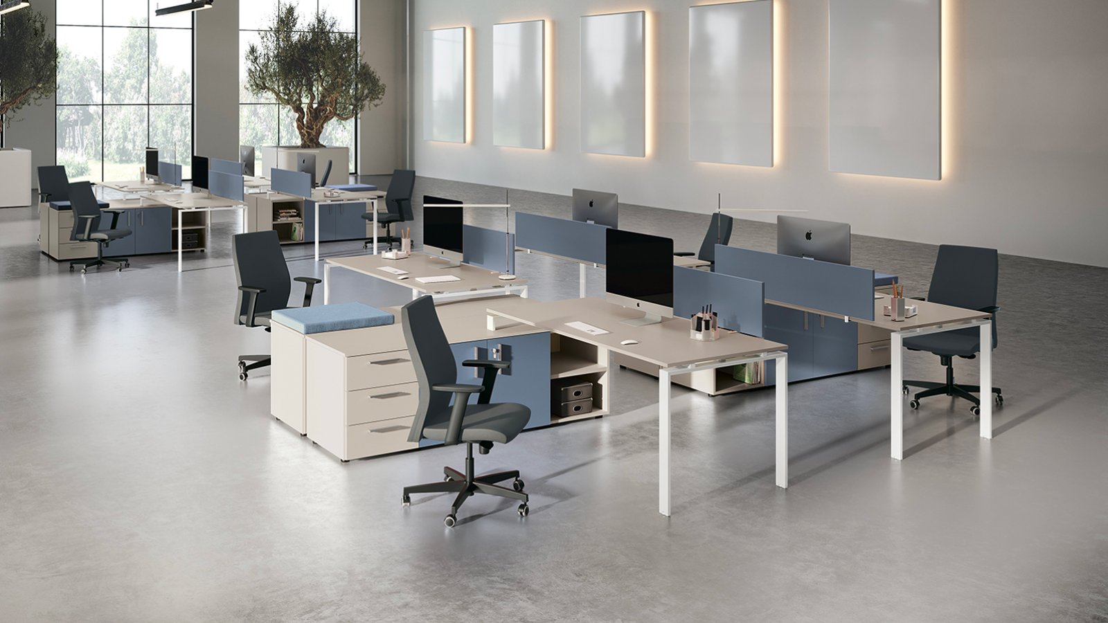 Loft Bridge unit between two desks