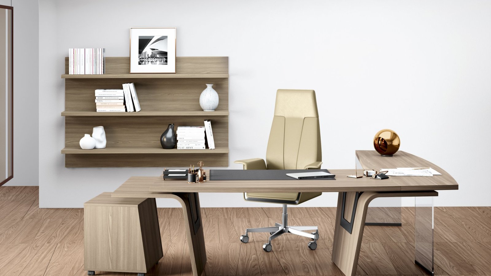 Larus desk by Della Rovere in an executive office