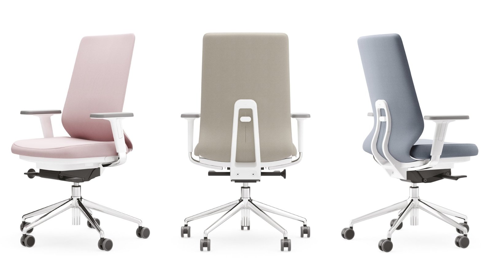 Pyla ergonomic office chairs by ICF at an operative workstation