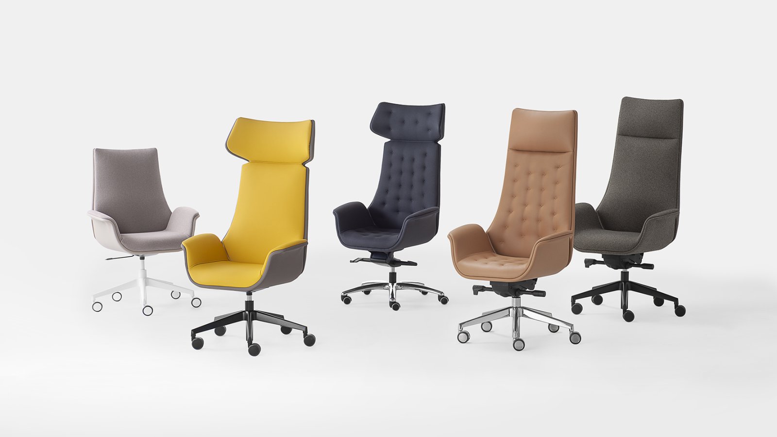 Kriteria executive office chair by Kastel with high back