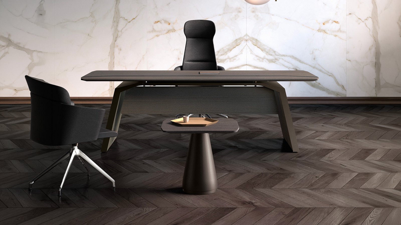 Metar executive desk by Bralco with ecomalta top
