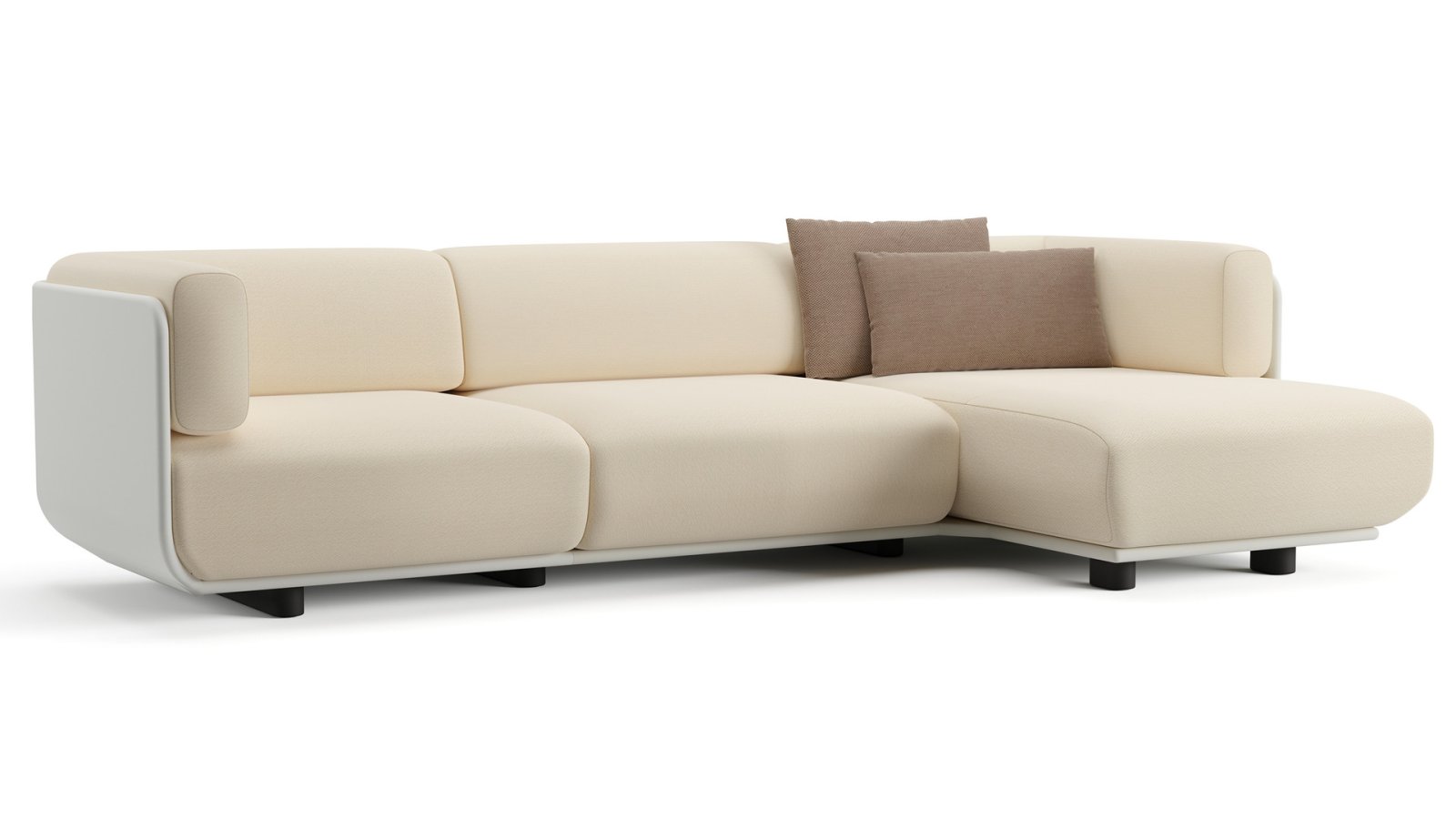 Shaal sofa by Arper in a corporate lounge, modular composition