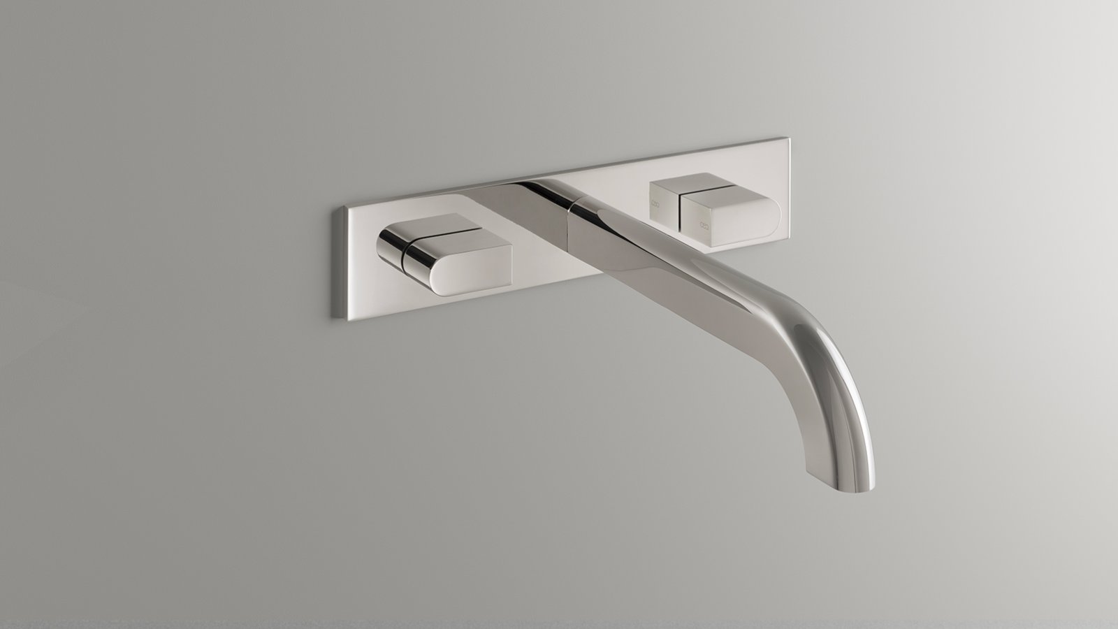 Sixty designer taps by CEA Design in Black Ivory with marble washbasin