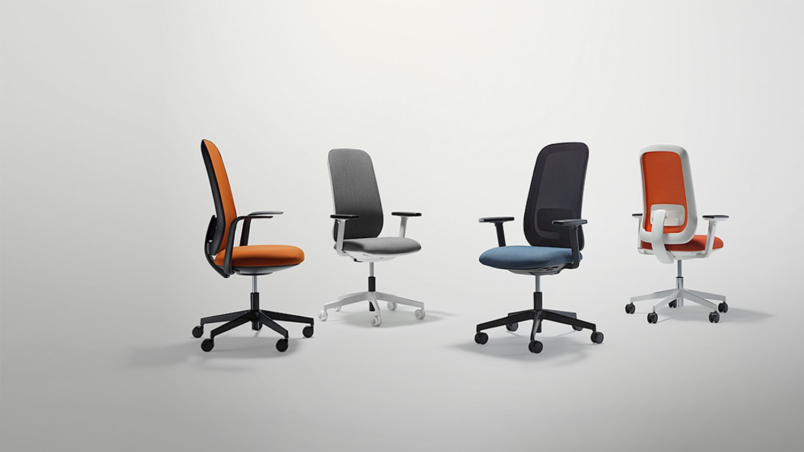 Skate Active by Sitland, a task office chair with black frame and mesh back