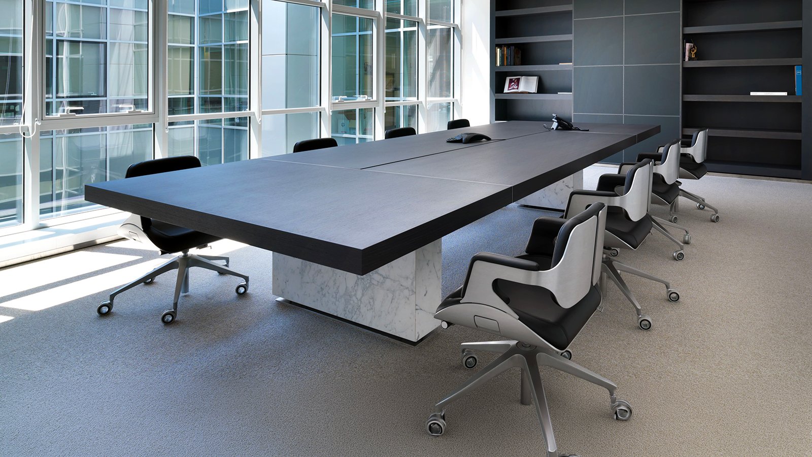 Conference table Asymmetrical Meeting by Tecno with asymmetric top