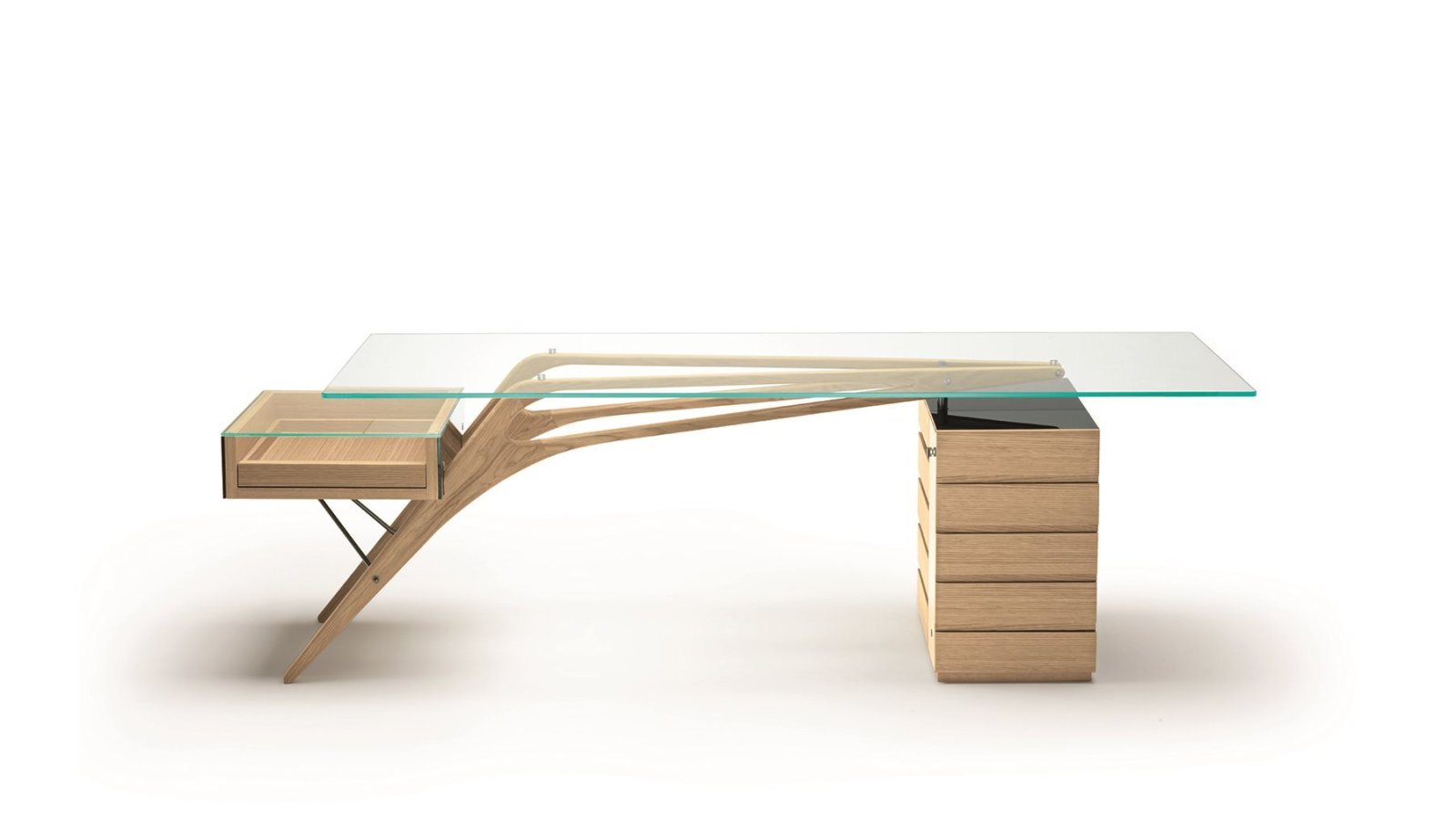 Executive desk Cavour CM by Zanotta seen from three quarters