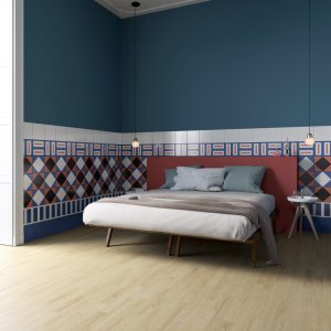 Mattonelle Margherita Square Terracotta tile in glazed porcelain by Mutina