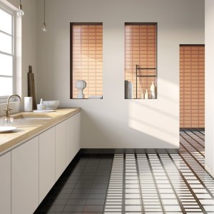 Mattonelle Margherita Petals tile in glazed porcelain by Mutina