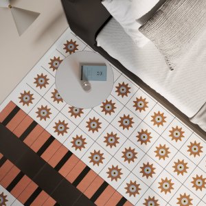 Mattonelle Margherita Square Green tile in glazed porcelain by Mutina