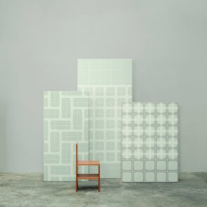 Betty Plus tile by Mutina with graphic element
