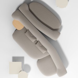 Dorothea by Andrea Steidl with load-bearing sculptural backrest