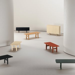 Hito finish palette with walnut, eucalyptus and Collection 024 colours