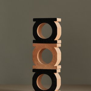 Jali Nero block with glazed finish over terracotta body