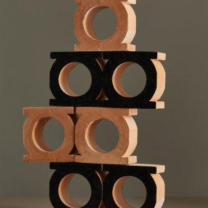 Single Jali Neutro element in extruded terracotta 24x24x12 cm
