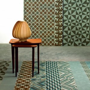 Executive bathroom with Azulej patchwork by Mutina