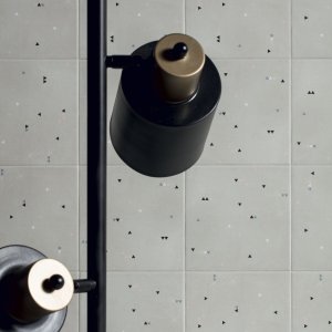 Designer ceramic floor in Futura inside a co-working space