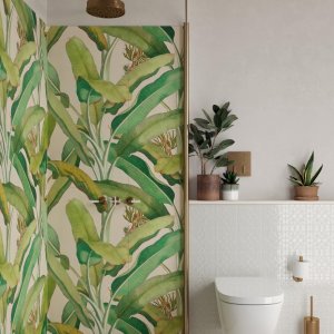 Office washroom with designer ceramic tiles by 41zero42