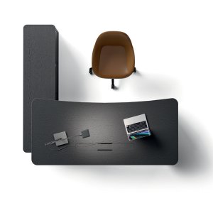 Otto+ desk by Martex with slim-profile top and concealed cable run