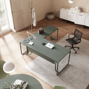 Rippled-effect white melamine on the Itube top