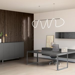 Archiutti Ellan square meeting table in Tortona oak with top access