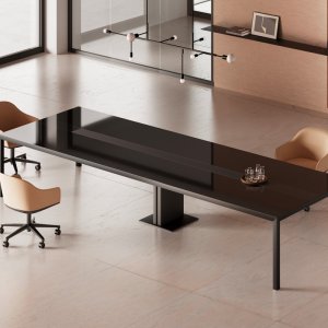 Fattore Alpha low table at 42 cm height beside the executive desk