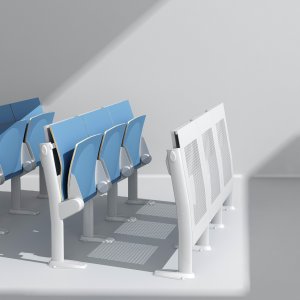 Lecture theatre seating arc built with Omnia Evolution