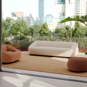 Aom outdoor sofa on a terrace