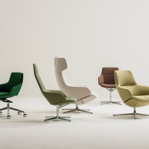 Aston medium back armchair by Arper