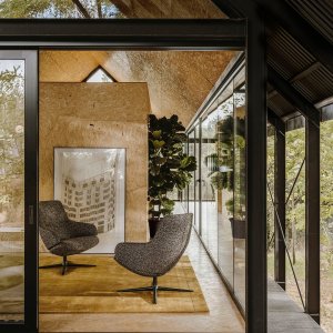 Side view of the lounge chair