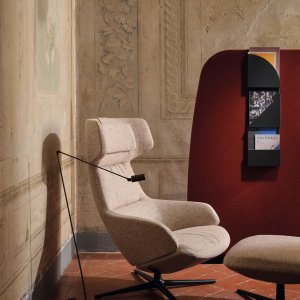 Matching footstool by Aston Club