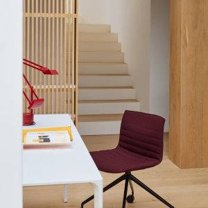 Catifa 53 Bench with three seats on a white powdercoated frame