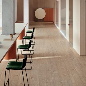 Staff canteen with Catifa Carta chairs and pale tables