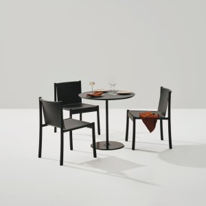 Height-adjustable glides of the Kata Chair