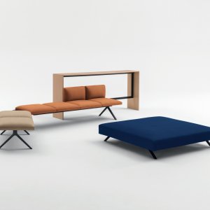 Kiik by Arper modular sofa in a reception area