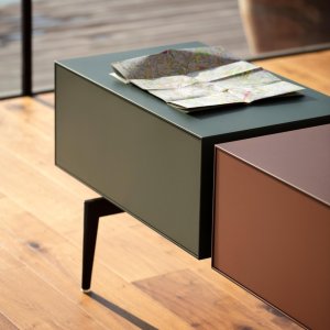 Semiton in textured lacquered MDF, colour combination