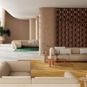 Shaal lounge seating in a coworking space