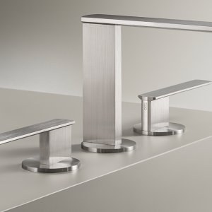 Thermostatic shower set Ayla with hand shower and silk grey hose, Cea Design