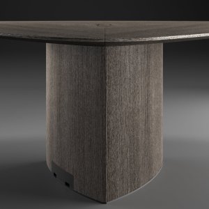 Cable routing inside the leg of the Trilo table