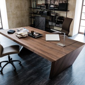 Nasdaq designer desk in an executive office setting