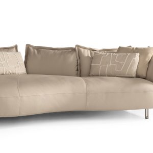 Side arms as a graphic line on the Nuvola sofa