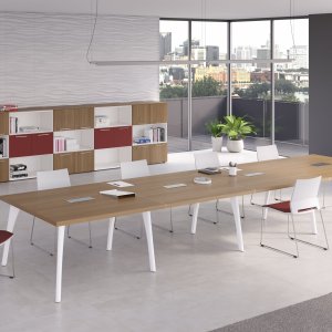 Attiva pedestal with three all-metal drawers and chromed handles