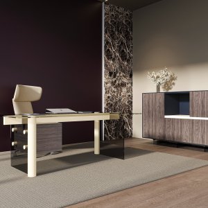 Cloud coffee table in tempered glass, 47 × 47 cm (18 1/2 in square)