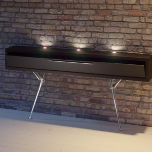 Executive office furnished with Genesis desk, cabinets and side table by Codutti