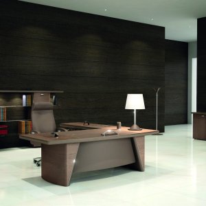24-carat gold-plated band on the side of an iSixty Luxury desk