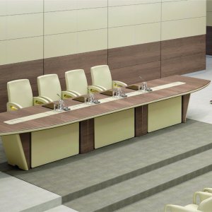 iSixty drawer unit on castors with gold-plated handles covered in leather