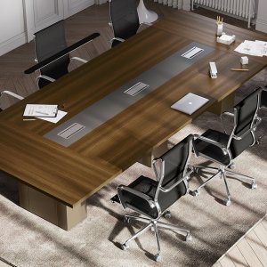GO Colombini Office desk with electrified cable outlet