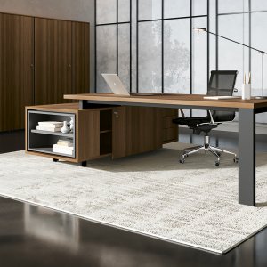 GO Colombini Office meeting table with central overlay
