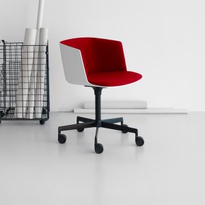 Cut armchair by Lapalma with black shell and inner padding